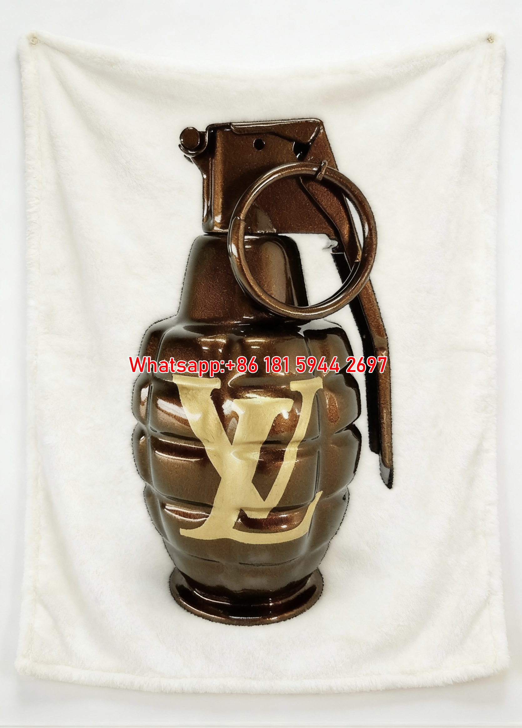 LV Grenade Print Blanket Luxury LV Monogram Grenade Throw IMG_3632